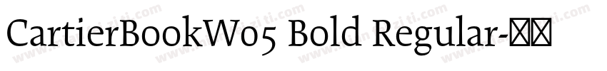 CartierBookW05 Bold Regular字体转换
